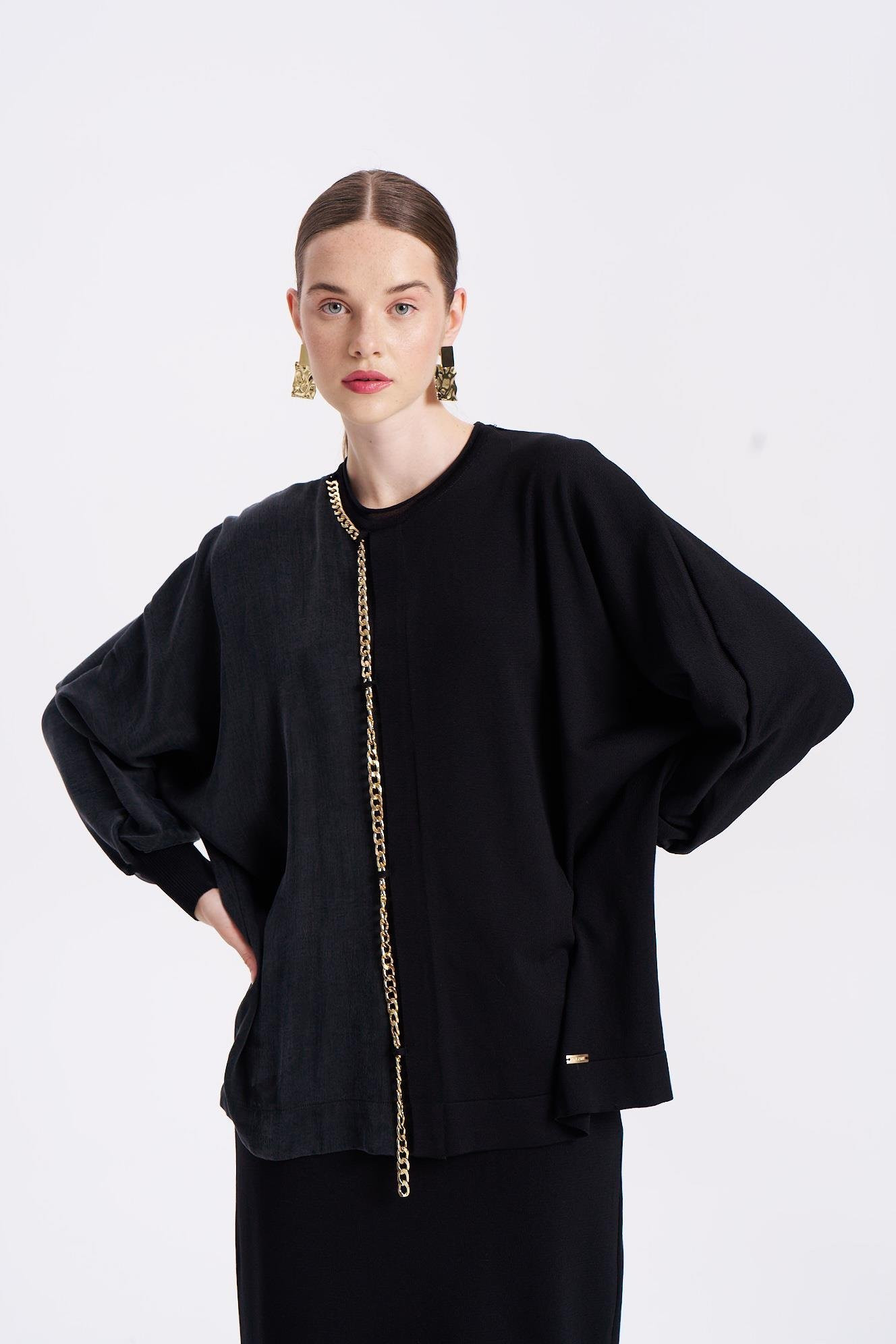 NİLİWİ SİYAH BLUZ