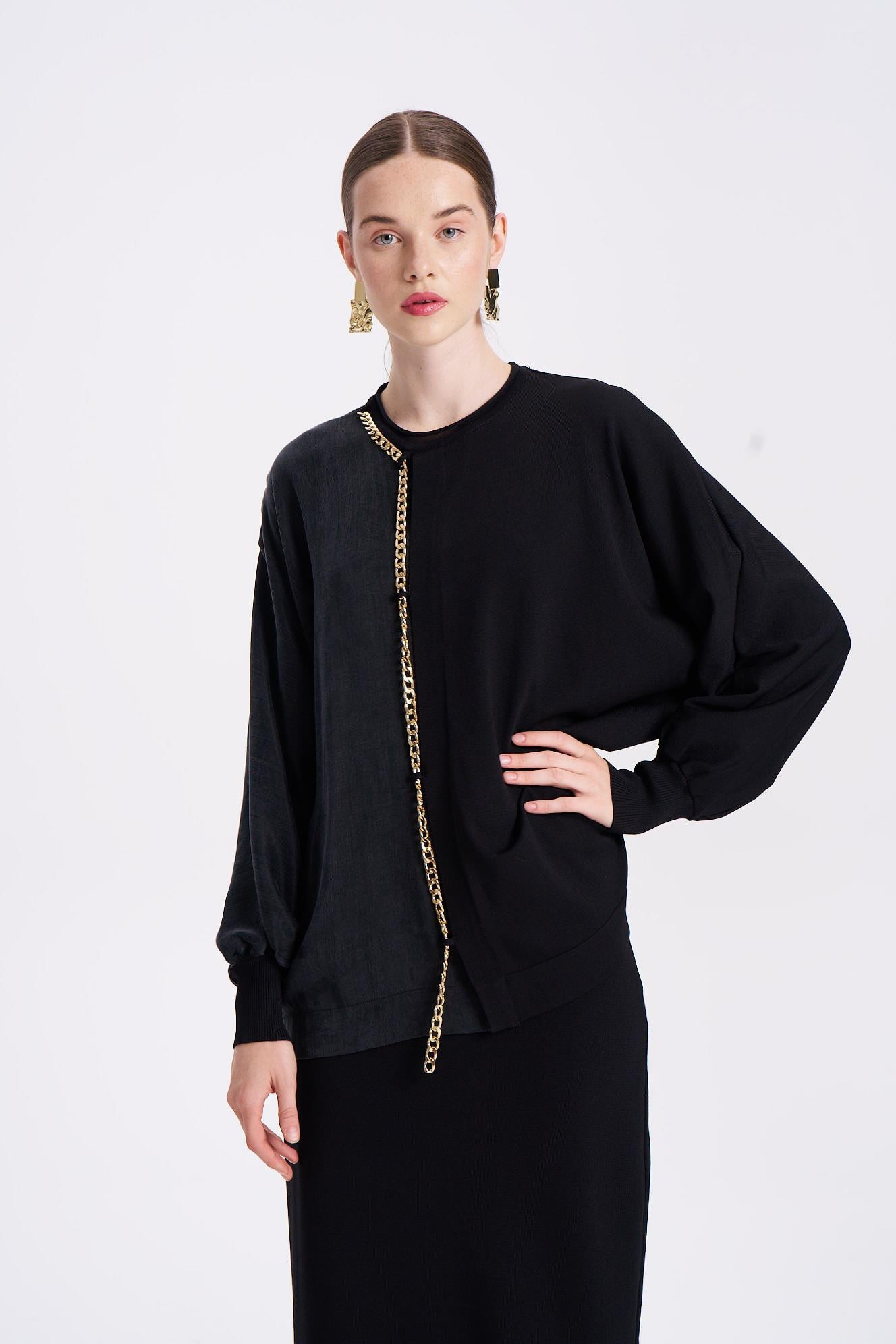 NİLİWİ SİYAH BLUZ