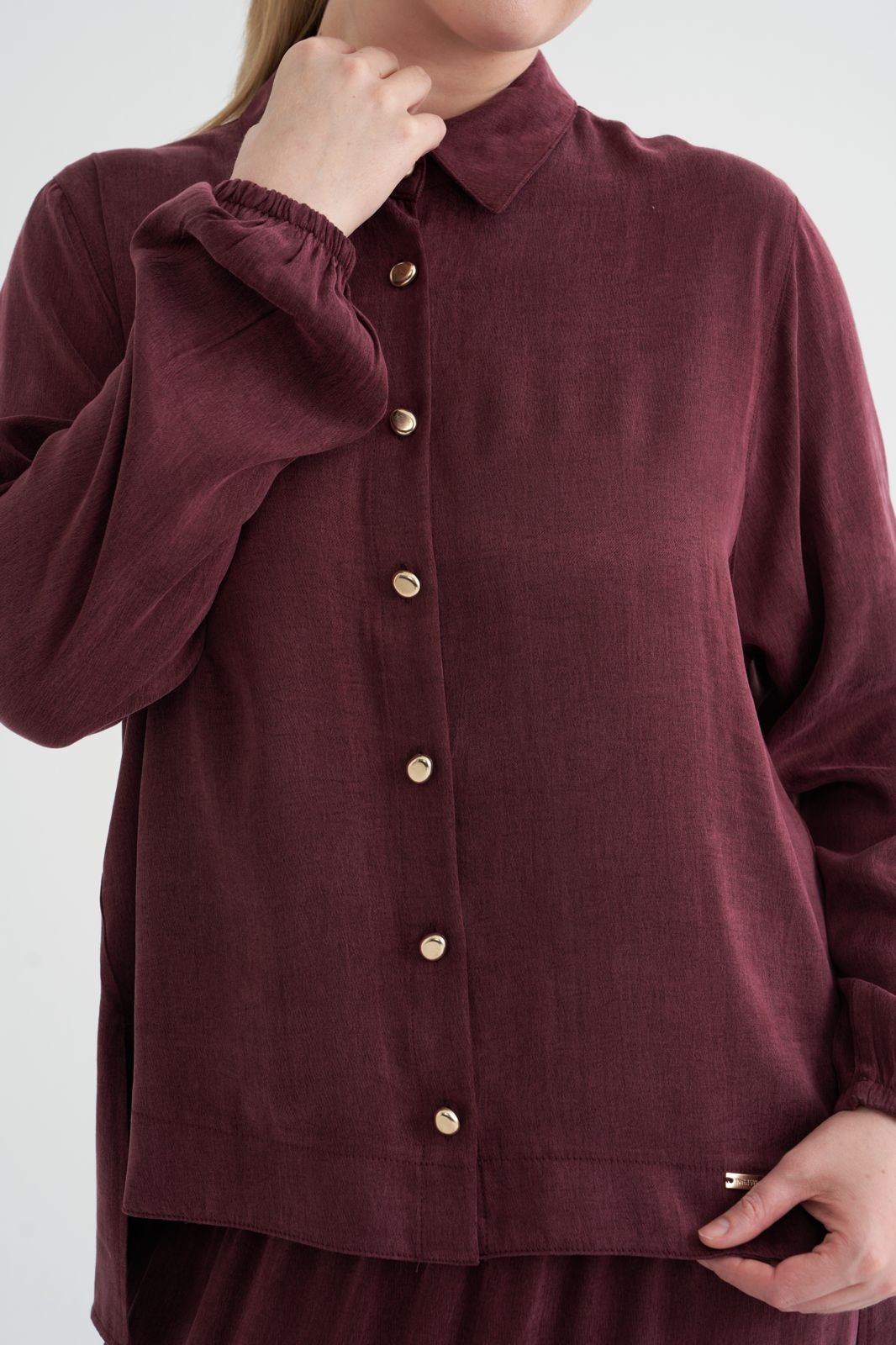 NİLİWİ MODAL GÖMLEK BORDO