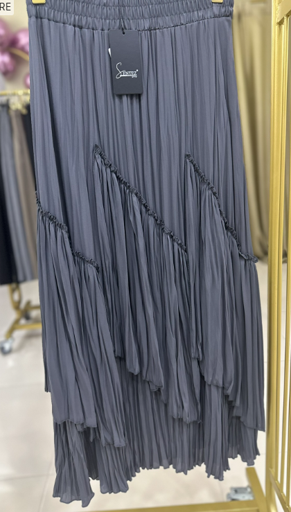 Sentez Viola Parçalı Etek