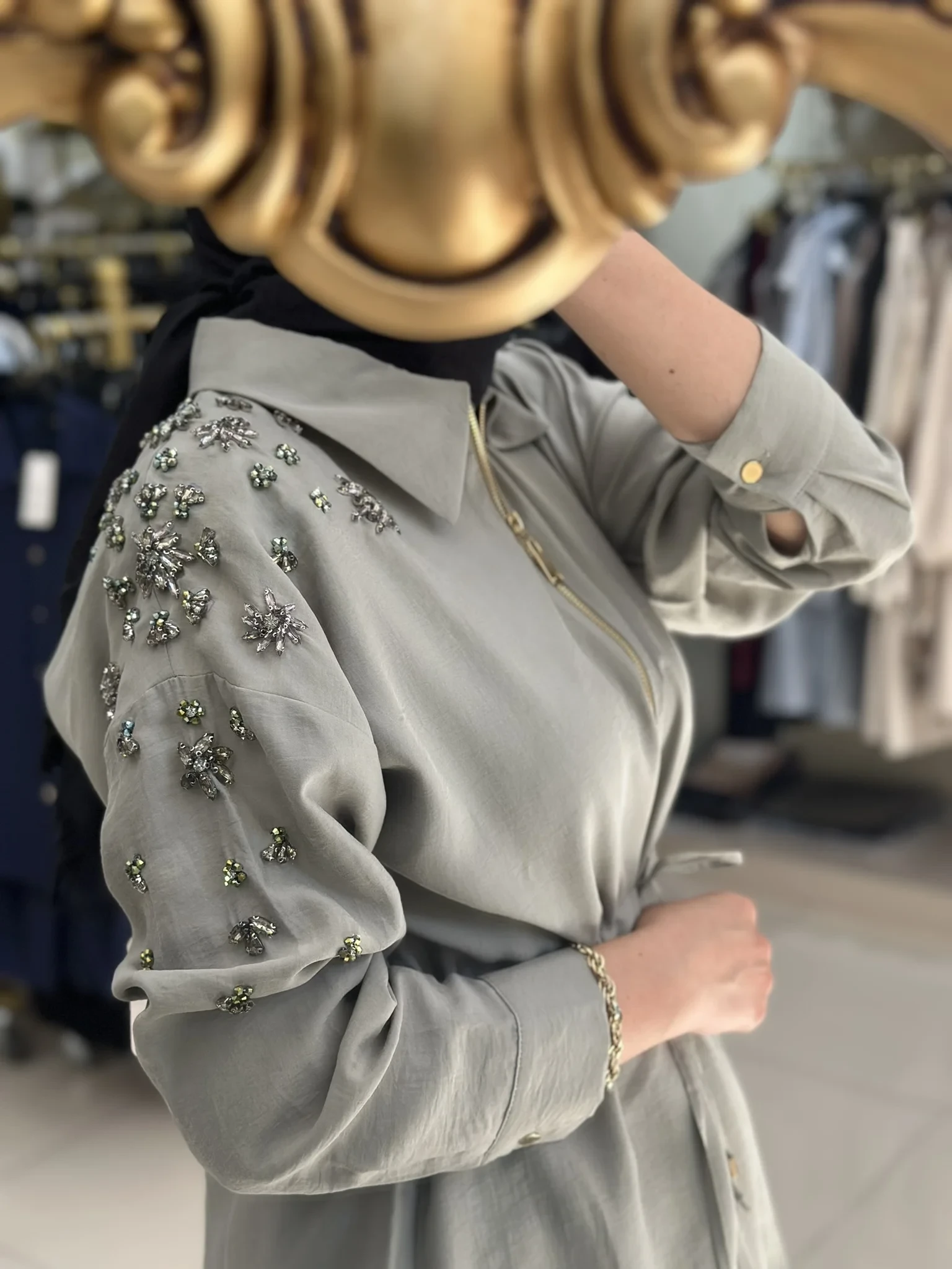 jenne premium 1011 omuz taş işlemeli takım