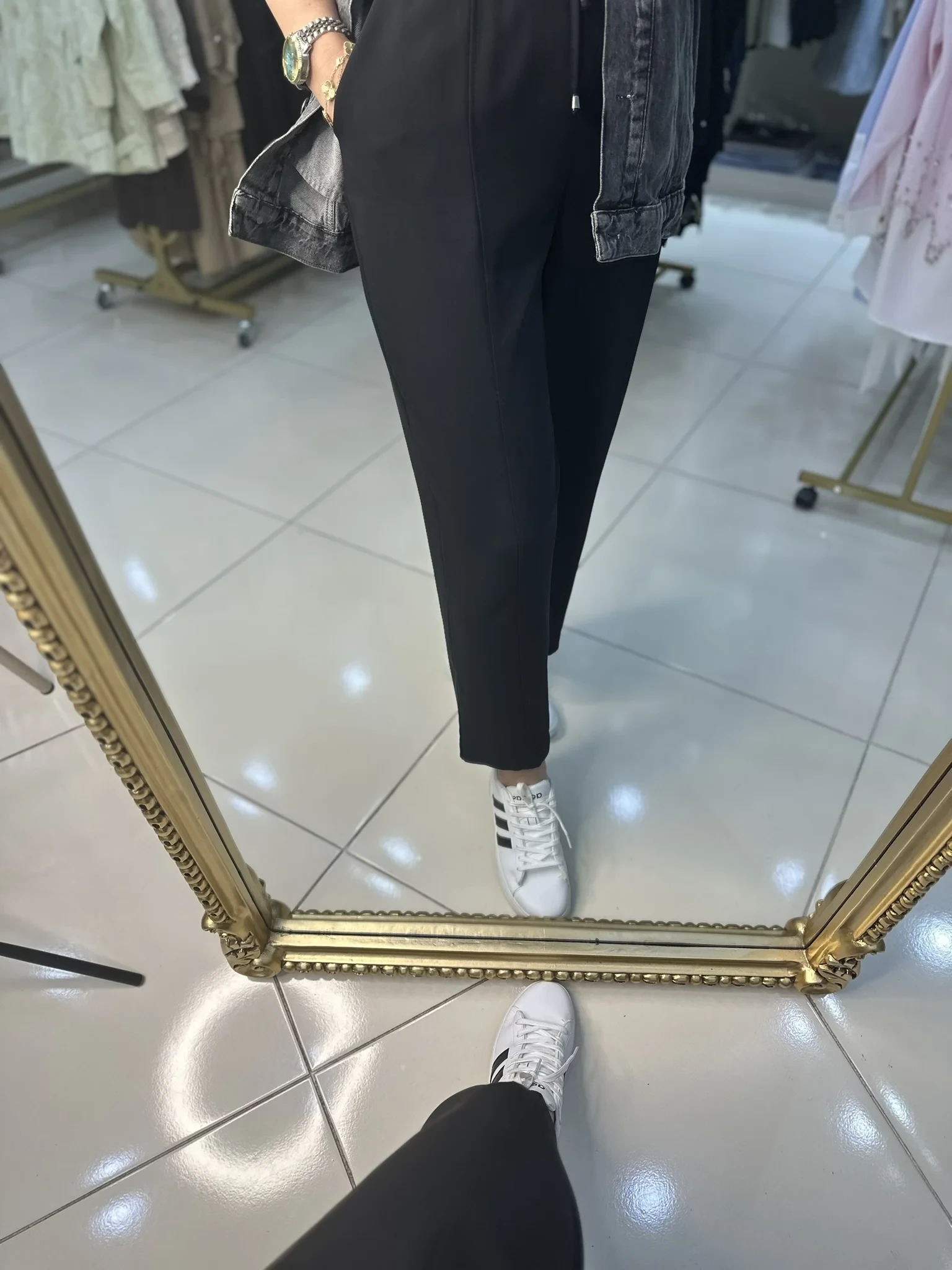 SENTEZ MARKA ELEGANCE BELİ LASTİKLİ DAR PAÇA PANTOLON
