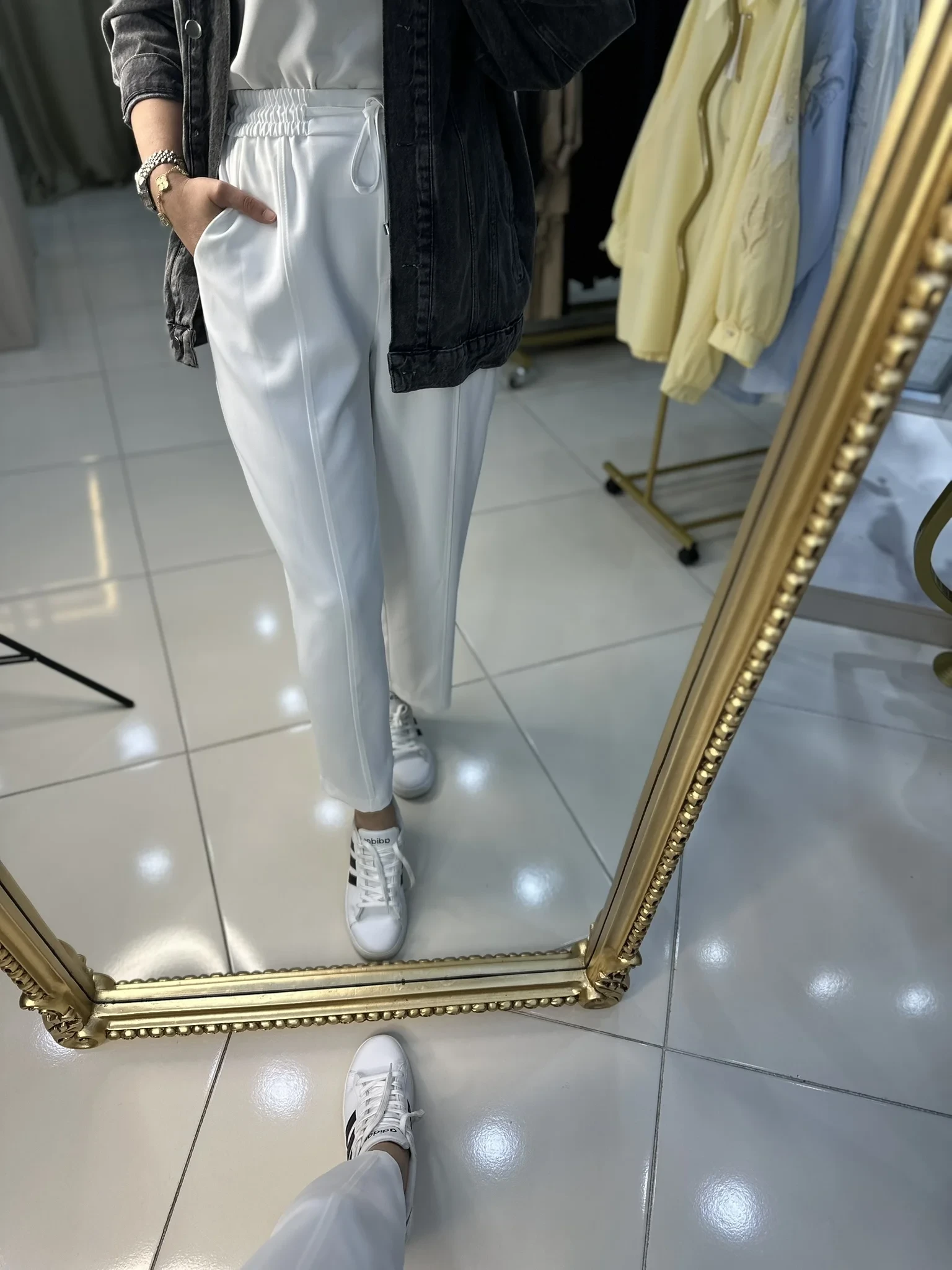 SENTEZ MARKA ELEGANCE BELİ LASTİKLİ DAR PAÇA PANTOLON