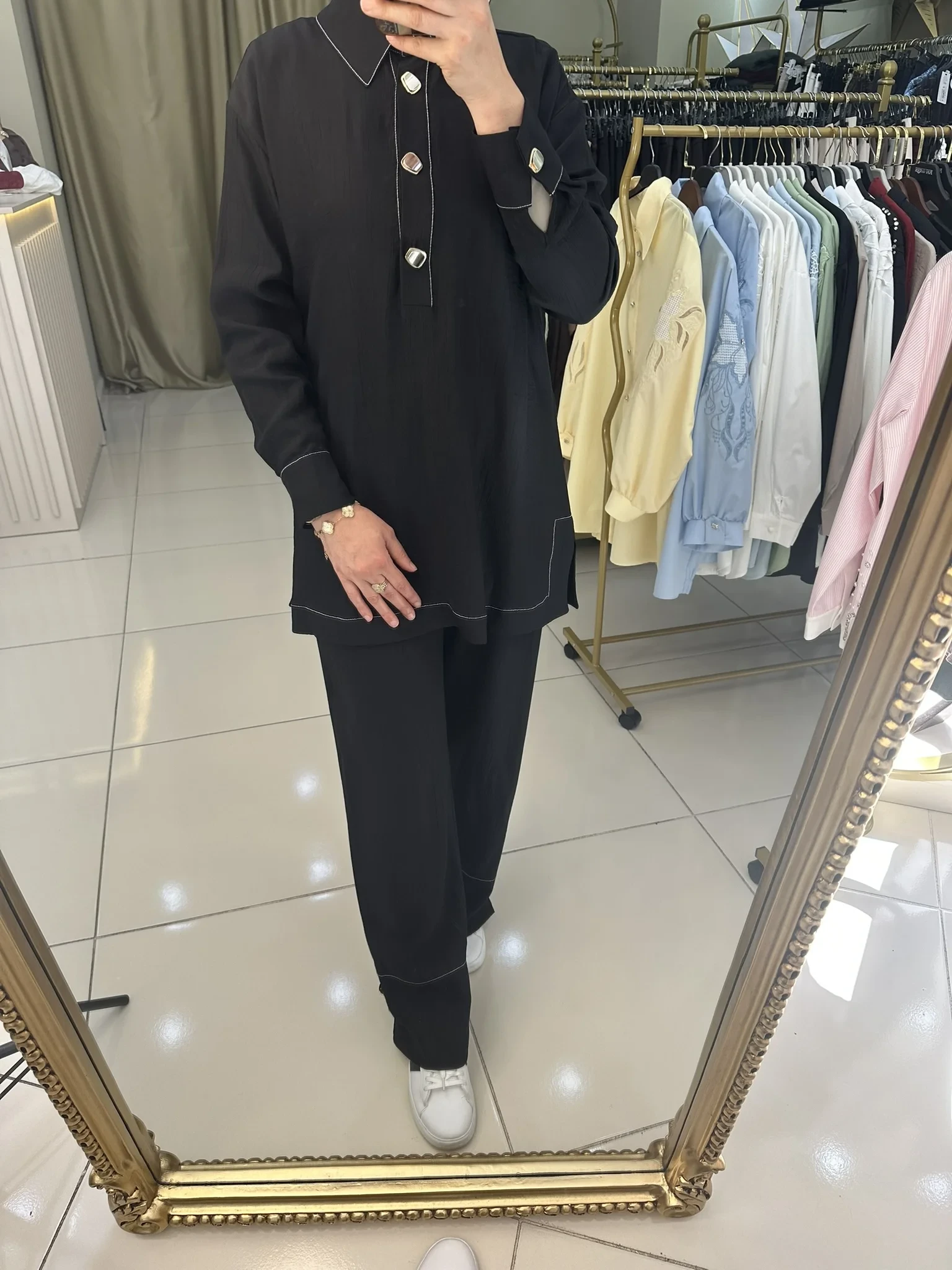 JENNE DÜĞME DETAYLI İKİLİ TAKIM