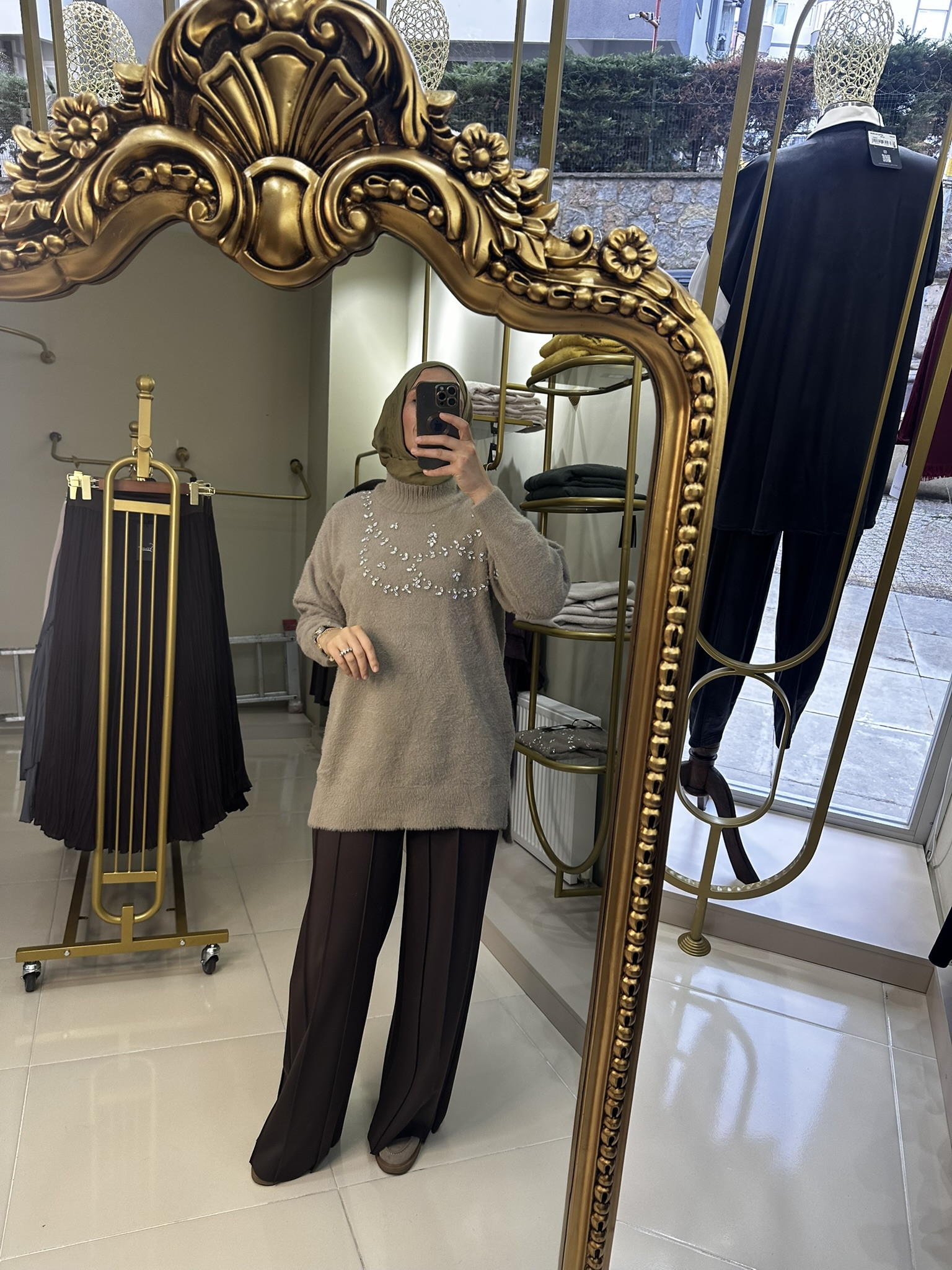 Nuss NS-26K7002 Taş İşlemeli Angora Kazak Tunik