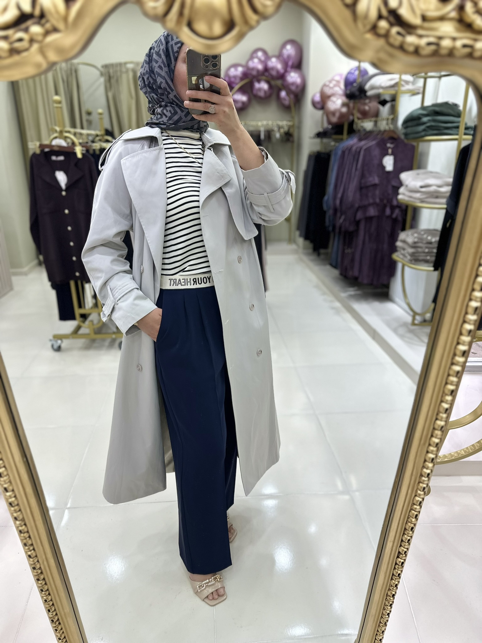 Hilay Dream Düğmeli Gold Kemerli Trençkot