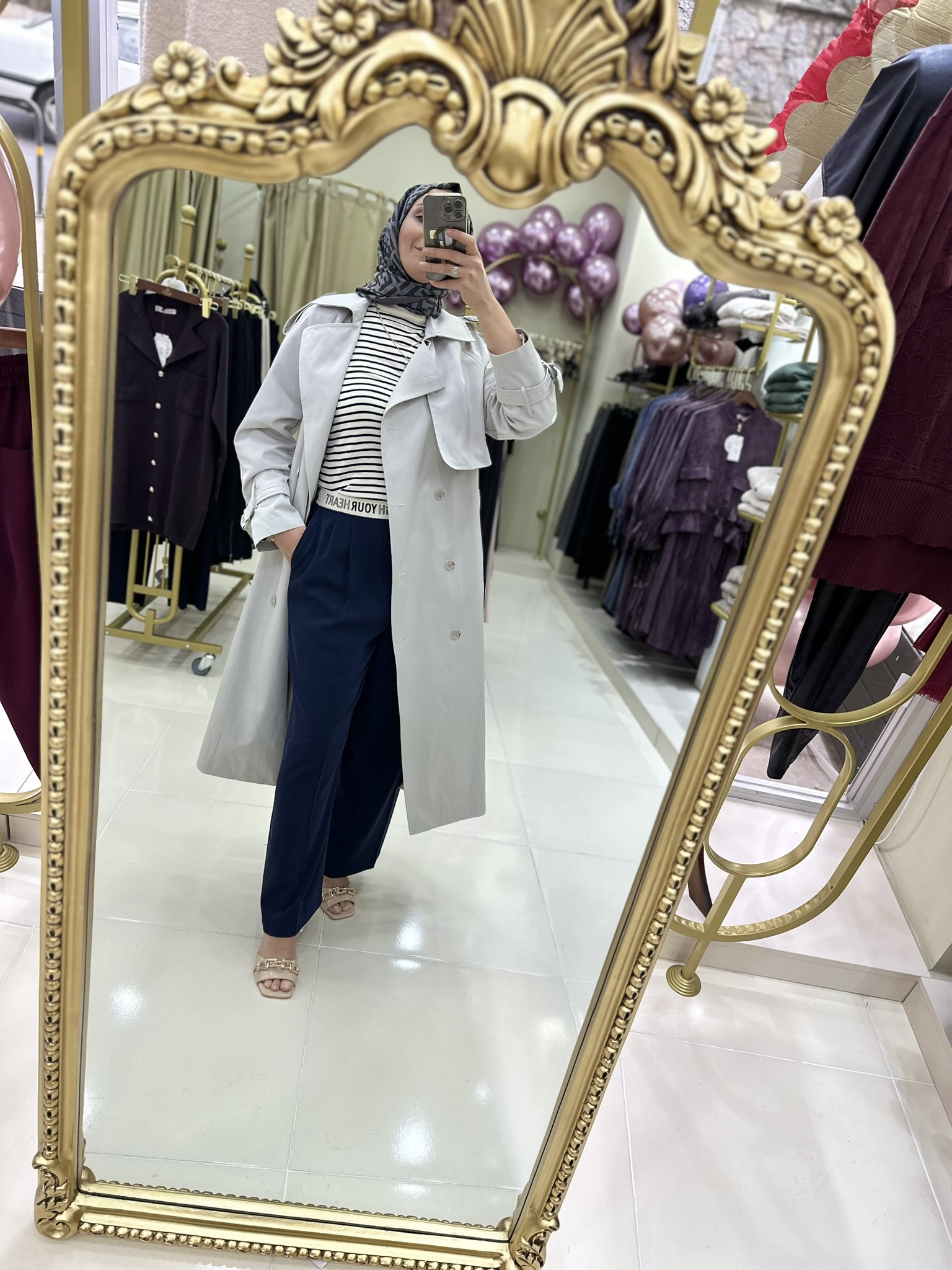 Hilay Dream Düğmeli Gold Kemerli Trençkot