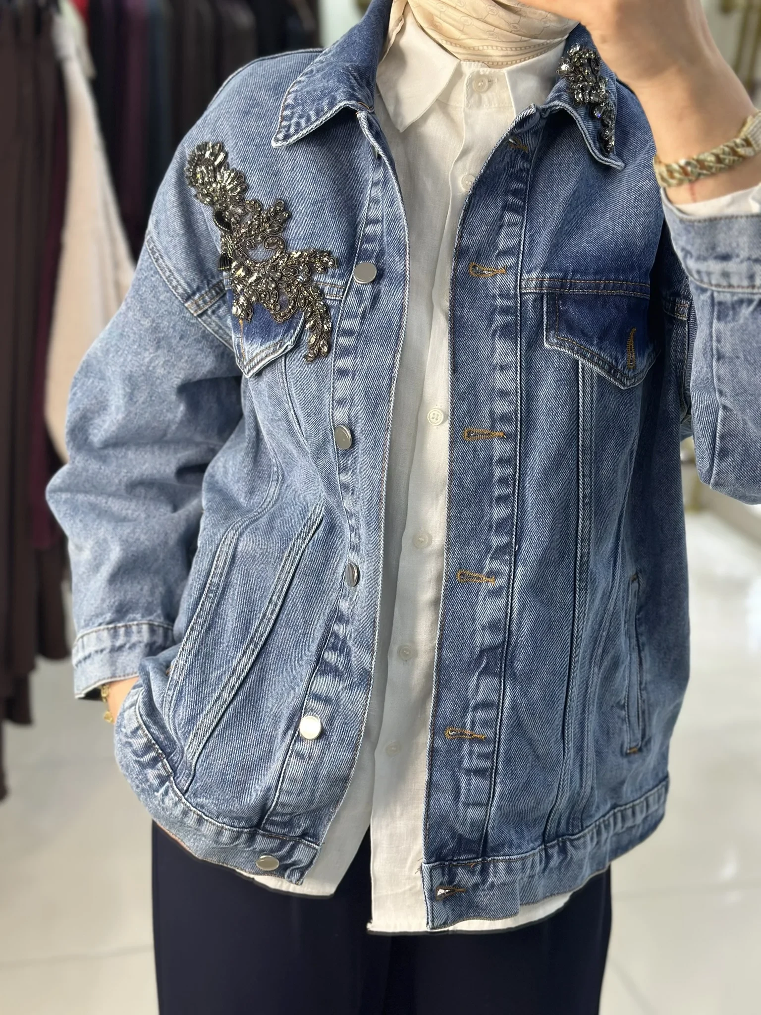 MY312 JEAN CEKET MAVİ