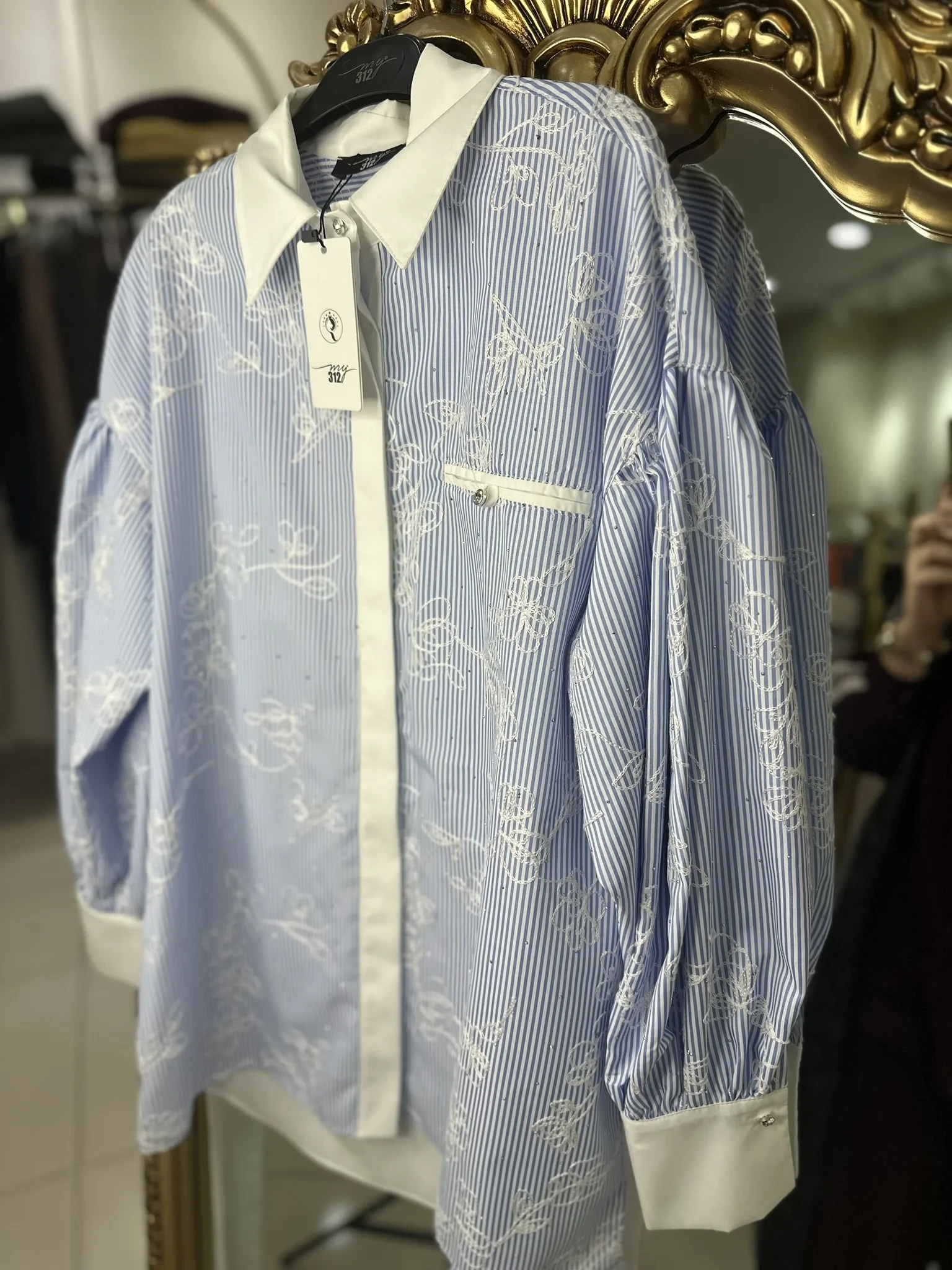 MY312 NAKIŞLI CEPLİ GÖMLEK