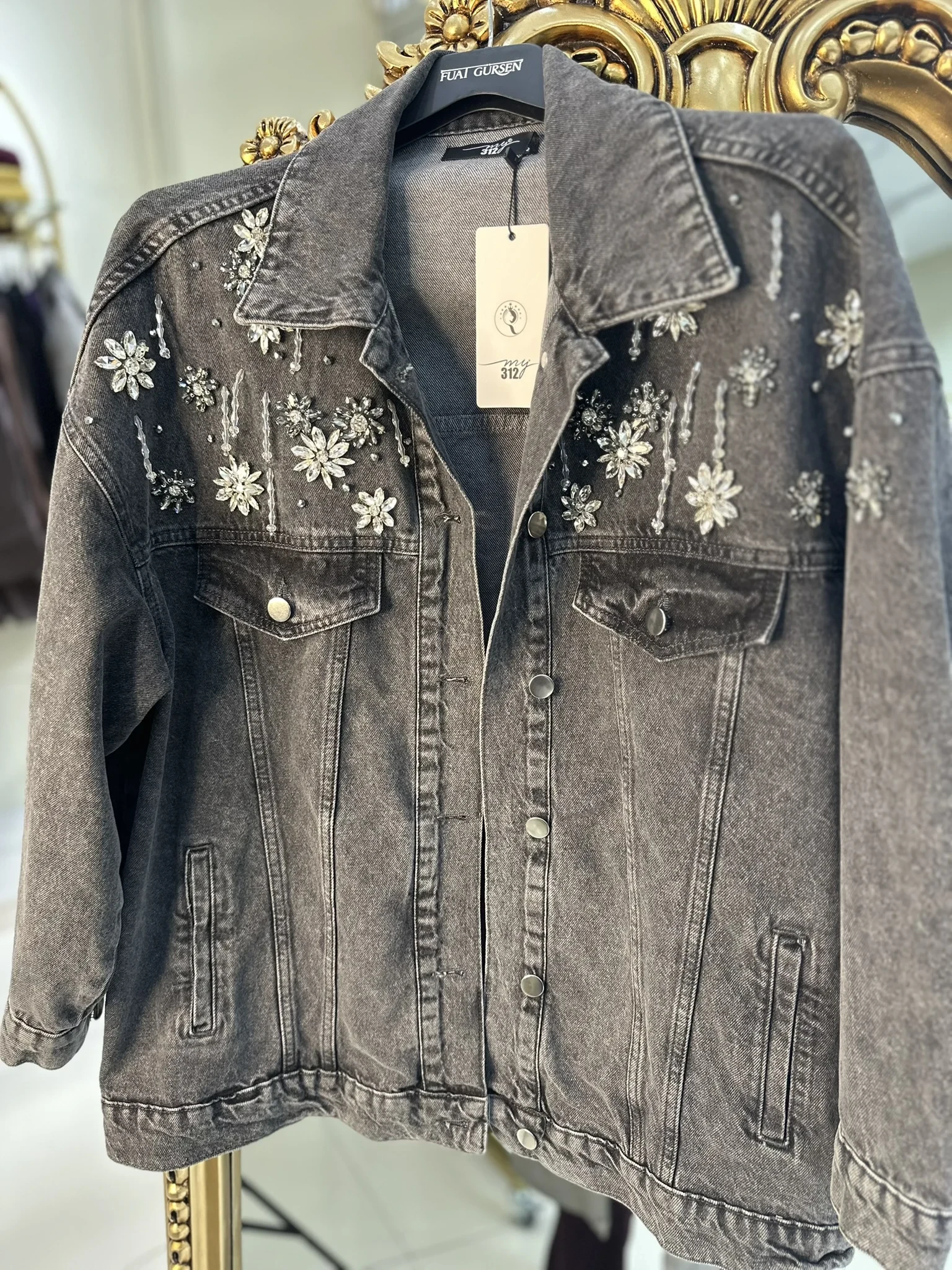 MY312 JEAN CEKET ANTRASİT