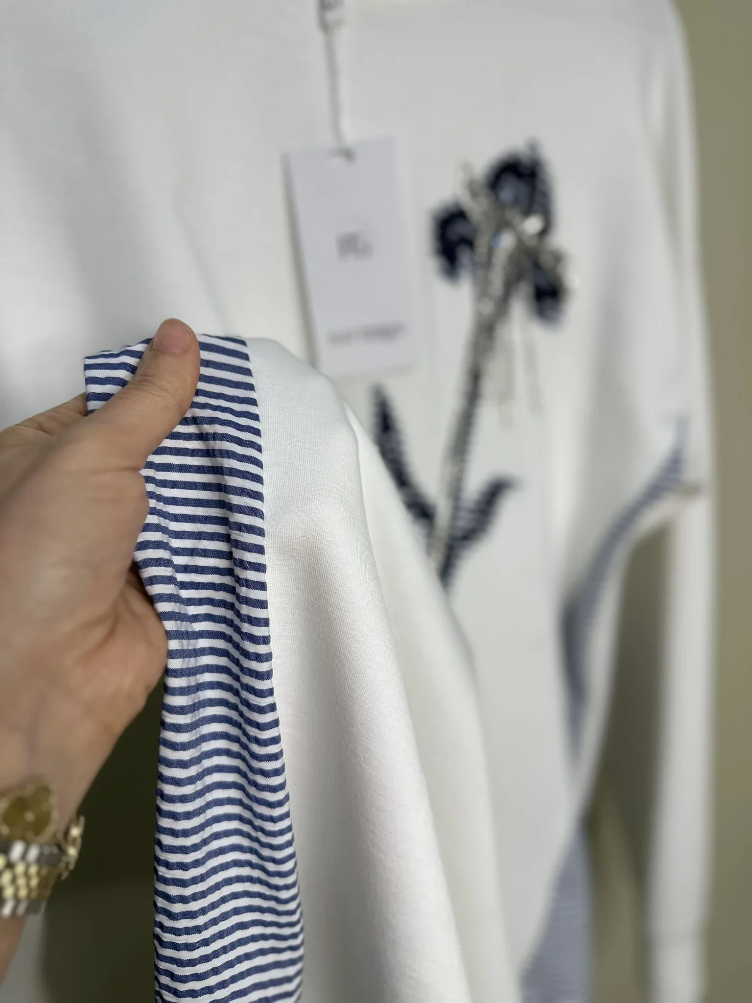 FUAT GÜRŞEN  İŞLEMELİ TUNİK BEYAZ