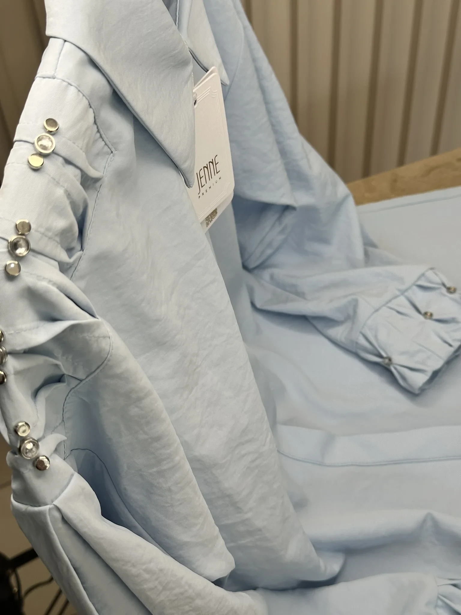 JENNE PREMIUM MARKA TAŞLI NERVÜRLÜ GÖMLEK TUNİK