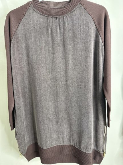 15150 İPEK CUPRA TUNİK KAHVE