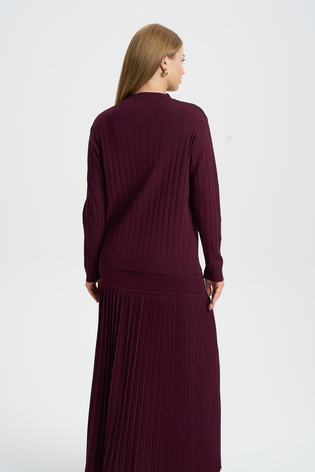 NİLİWİ YANI VEREV PARÇALI SÜS TİKTAKLI BLUZ SİYAH,KAHVE,BORDO RENK SEÇENEĞİ