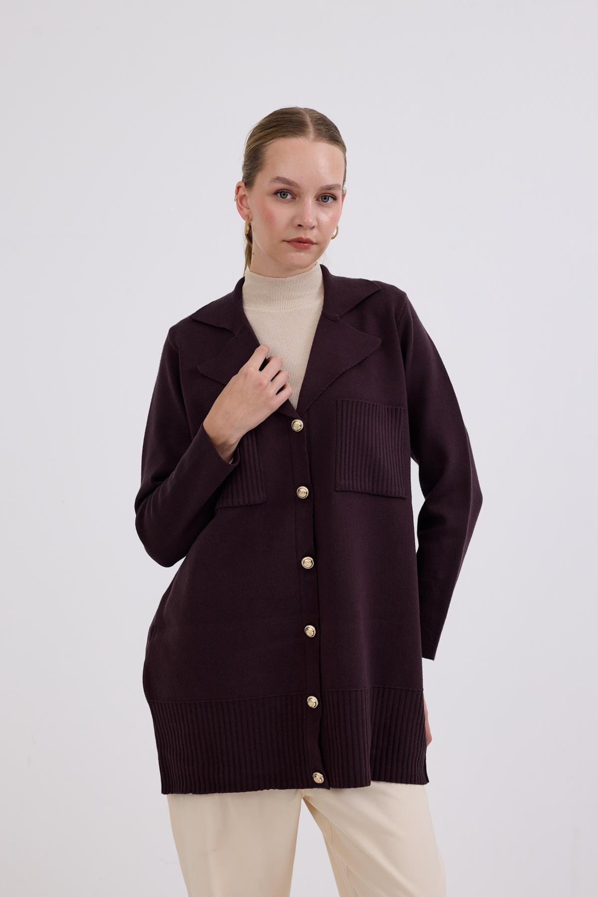 Hilay Misty Cepli Kısa Triko Hırka